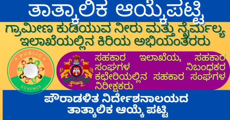 53 Co Operative Inspector HK Provisional selection list ತಾತ್ಕಾಲಿಕ ಆಯ್ಕೆಪಟ್ಟಿ & ಪೌರಾಡಳಿತ ನಿರ್ದೇಶನಾಲ