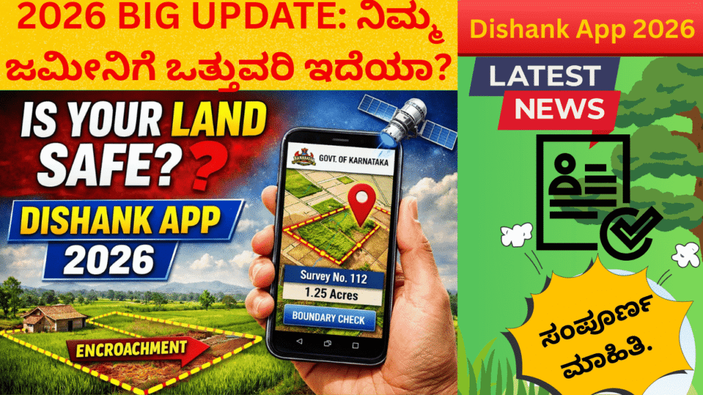 BIG UPDATE: ನಿಮ್ಮ ಜಾಗ ಸೇಫ್ ಆಗಿದೆಯಾ? ಮೊಬೈಲ್‌ನಲ್ಲೇ ಜಮೀನು ಅಳತೆ – ಕರ್ನಾಟಕ ಸರ್ಕಾರದ ‘Dishank’ ಆ್ಯಪ್ ಸಂಪೂರ್ಣ ಮಾಹಿತಿ 2026