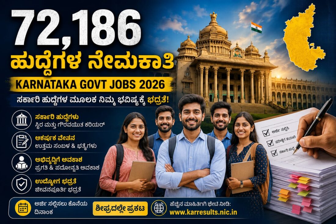 karnataka government jobs 72186 recruitment 2026